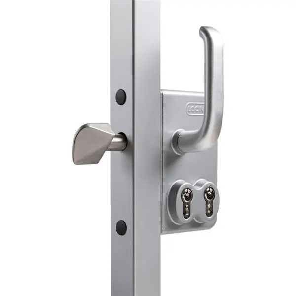 Přímo Od Výrobce Zámek na posuv. bránu LGKZ6060 D1L se 2 cylindr, pro 60mm čtyřhr. trubku,RAL9005