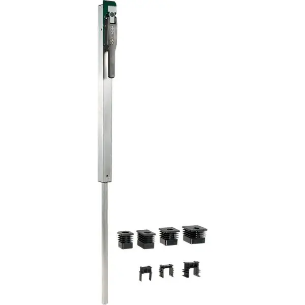 Ověřený Kolíková tyčová zástrč SUBY, zástrč 100 mm, výškově nastavitelná, alu RAL9005