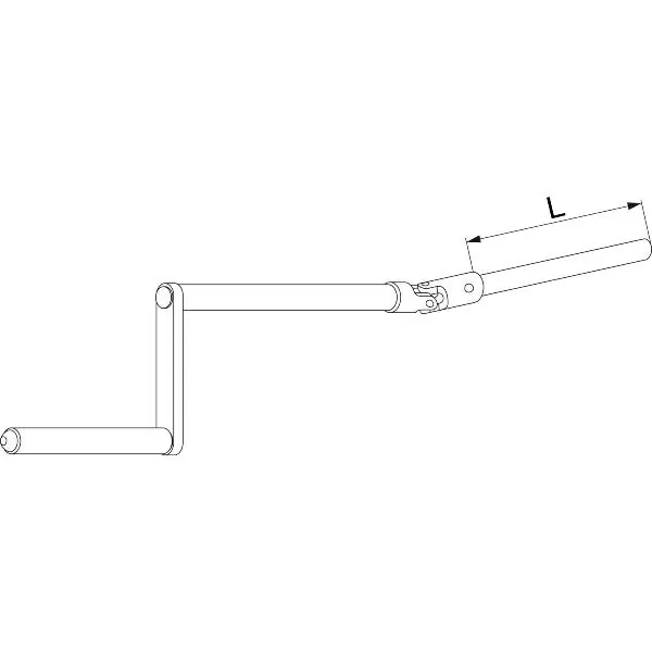 MACO RUSTICO ovládací klika BLR s křížovým kloubem, 240mm, černá (23635) Ověřený