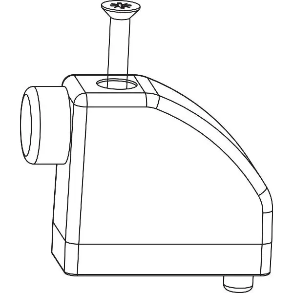 Finální Výprodej MACO HS pružný doraz s upevňovacím šroubem, vzdál.křídel 28mm, stříbrná (102946)