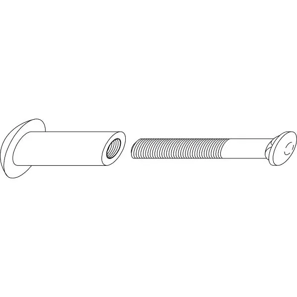 Dokud Zásoby Vydrží MACO RUSTICO upevňovací šroub se závitovým pouzdrem M5x45 mm, černá (11433)