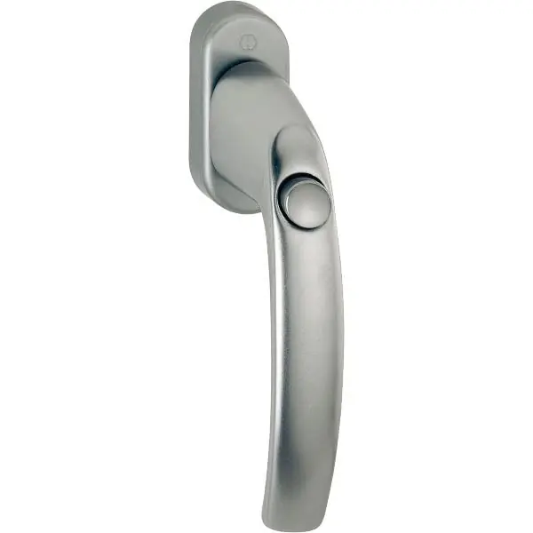 Novinka HOPPE okenní klika ATLANTA s knoflíkem, 7 x 40 mm, 45°, F9 ocel