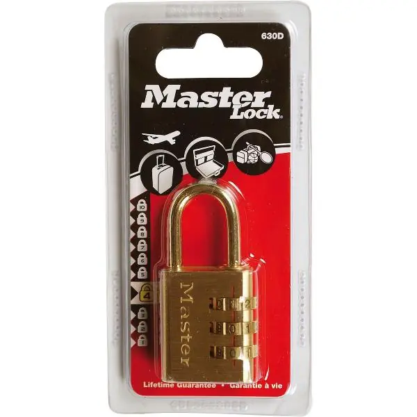 MASTER LOCK visací zámek 630 EURD numerický zámek, 30 mm, mosazný povrch SB Objednat Nyní