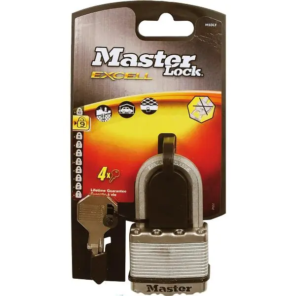 MASTER LOCK visací zámek Excell M5EURDLF 52 mmocel, různé zamykání SB Časově Omezené