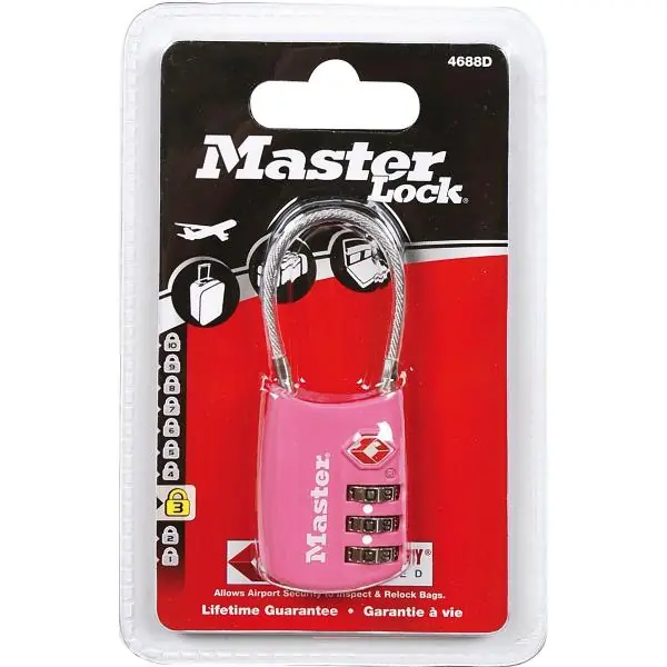 Přímo Od Výrobce Kabelový zámek MASTER LOCK 4688 EURD TSA s číselnou kombinací, barevný, SB