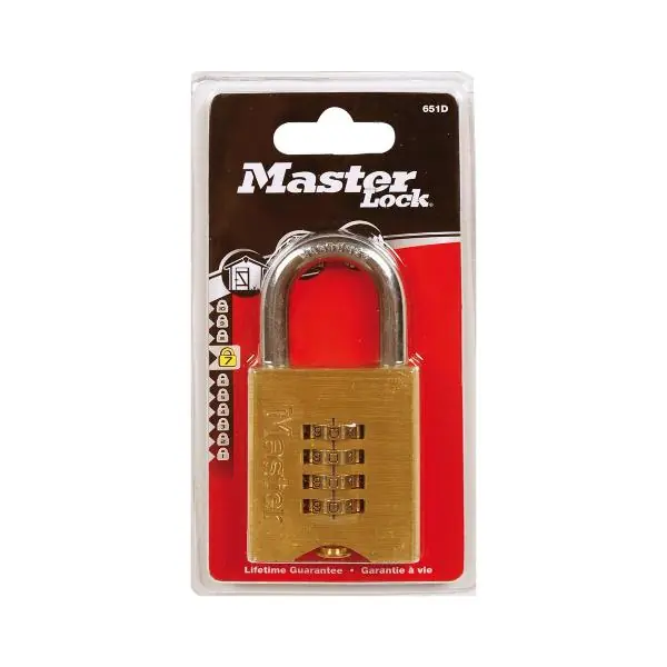 Visací zámek MASTER LOCK 651 EURD, 50 mm, mosazný povrch SB Sleva