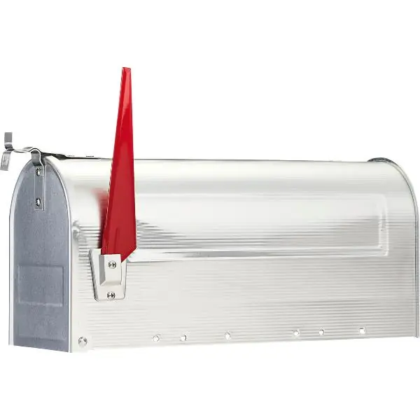 Ověřený BURG stojanová poštovní schránka (U.S. MAILBOX), hliník bez povrch.úpravy
