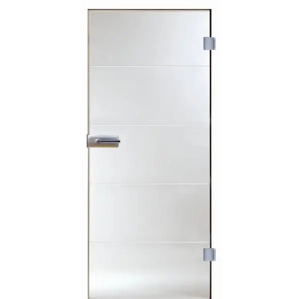 Jen Po Omezenou Doba Celoskleněné dveře Liga 4 satinované VRD 721/2013/8 mm ESG, pravé