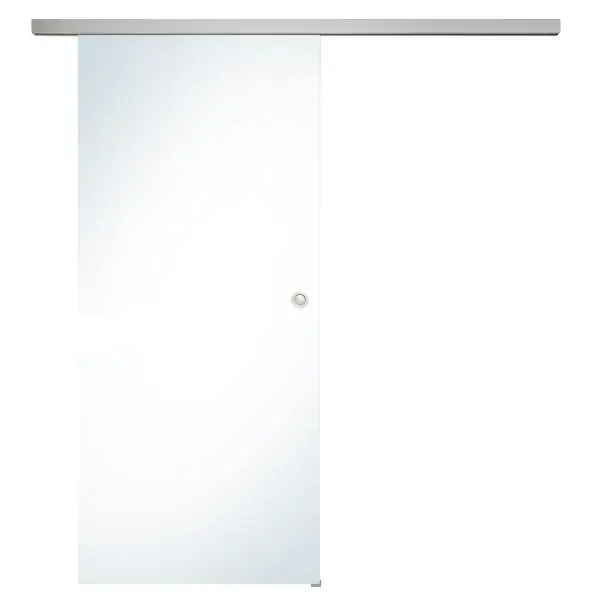 Celoskleněné posuvné dveře sada čiré sklo, 920x2100 mm, posuvné kování stříbrná Sleva