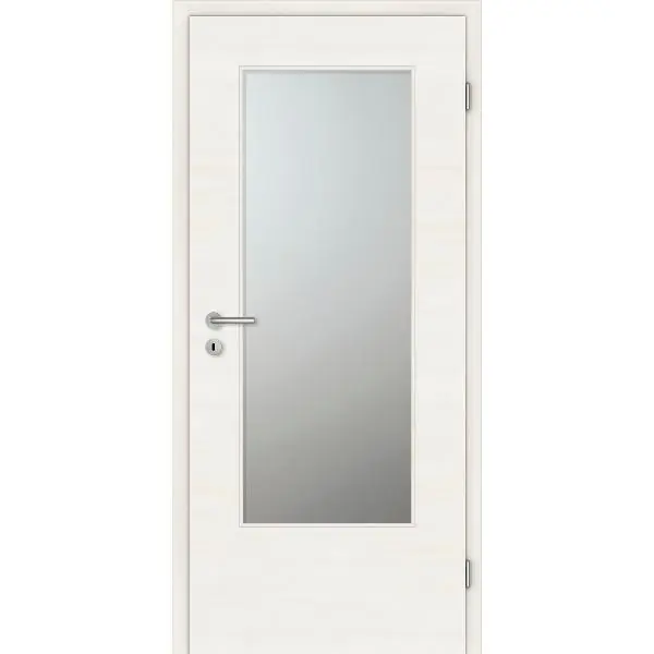 Novinka DONAU Soft interier. dveře CPL Bianco Authentic příčně sklo/A PR 950/2030 mm