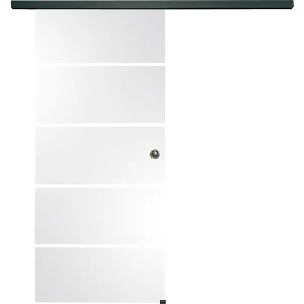 Celoskleněné posuvné dveře sada Sensita 15, 920x2100 mm, posuvné kování černá Horká Nabídka