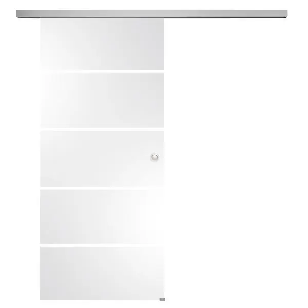 Celoskleněné posuvné dveře sada Sensita 15, 920x2100 mm, posuvné kování stříbrná Cenová Bomba