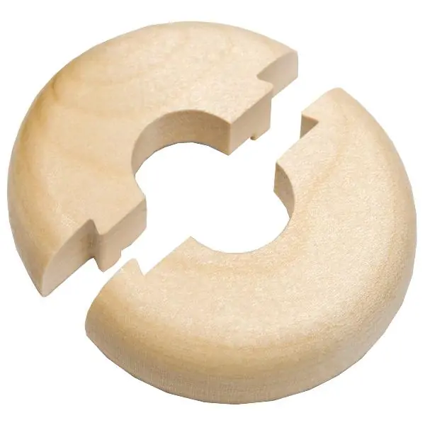 Krycí radiátorová rozeta jednoduchá masiv javor bezbarvý lak 22/50 mm 1/2” Expresní Doručení