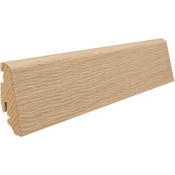 Vysoce Kvalitní HARO masivní soklová lišta dýhovaná 19x58, dub světle bílý struktur. zapečetěný