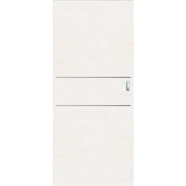 Sleva DONAU Soft interiérové dveře CPL Authentic bílé příčně,2 dekor.lišty, 820x2070mm