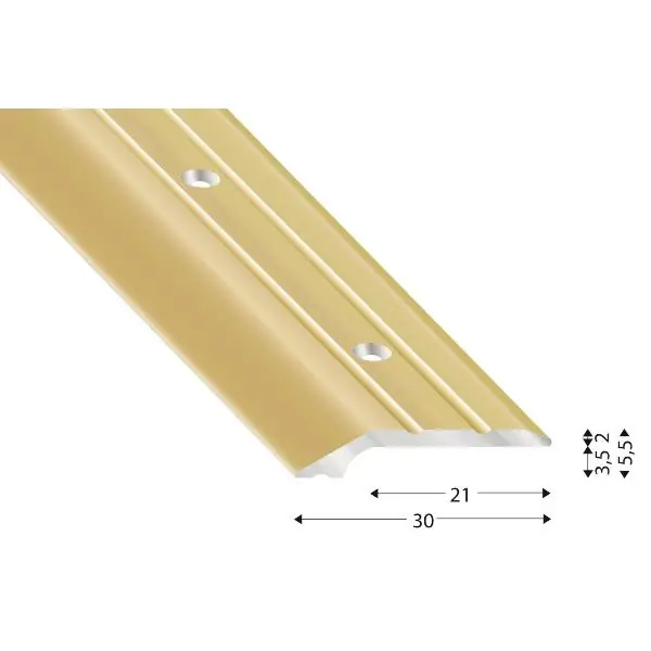 Doprava Zdarma Přechodový profil 201 k přišroubování 30 x 1000 mm hliník písek elox