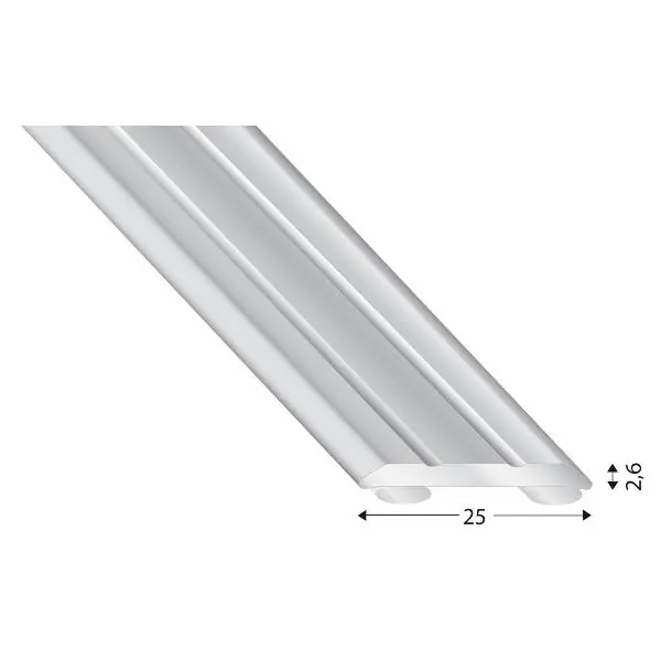 Krycí přechodový samolepicí profil 25 x 1000 mm hliník stříbrný elox Hit Sezóny