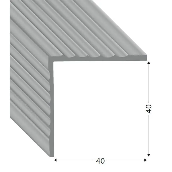 Stěnový hranový profil PVC bílý, 40 x 40 mm, 1500 mm Cenová Bomba