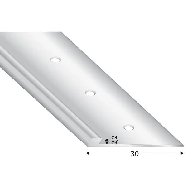 Koncový profil k přišroubování pro tl.podlahy 2,2 mm, 2700 mm hliník stříbrný Hit Sezóny