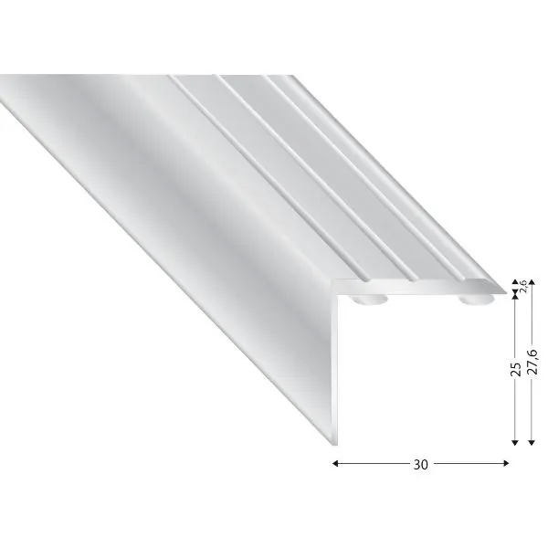 Sleva Rohový profil samolepicí 30 x 25 x 1000 mm hliník stříbrný
