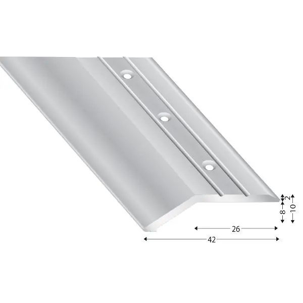 Levný Přechodový profil 202 k přišroubování 42 x 2700 mm hliník stříbrný