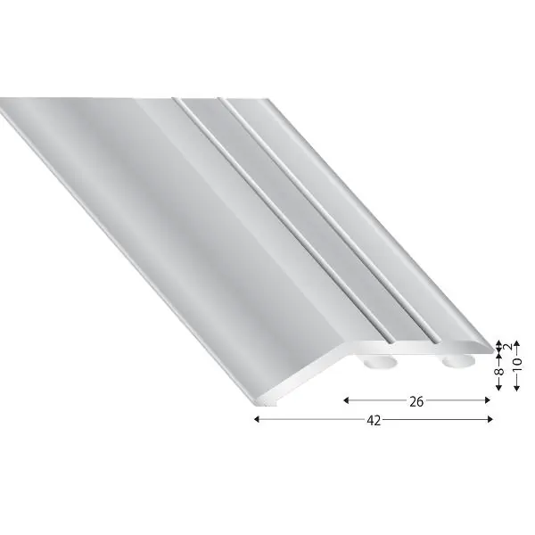 Horká Nabídka Přechodový profil 202 samolepicí 42 x 1000 mm hliník stříbrný