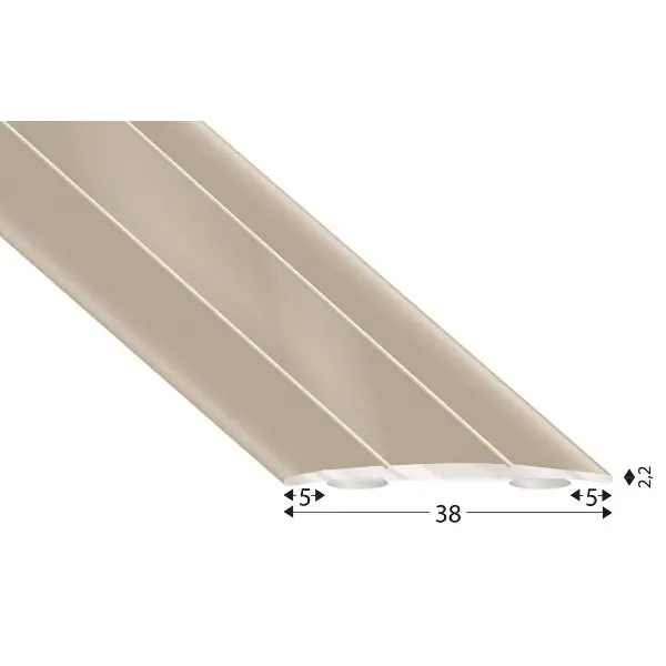 Ověřený Krycí přechodový samolepicí profil 38 x 1000 mm hliník nerez efekt