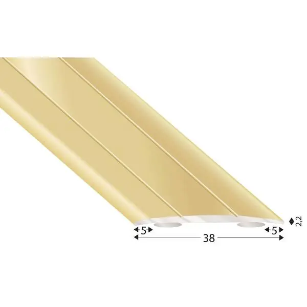 Krycí přechodový samolepicí profil 38 x 1000 mm hliník písek Must-Have