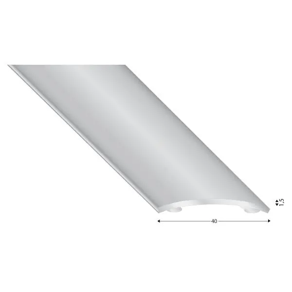 Krycí přechodový samolepicí profil 40 x 2700 mm hliník nerez efekt Oblíbený