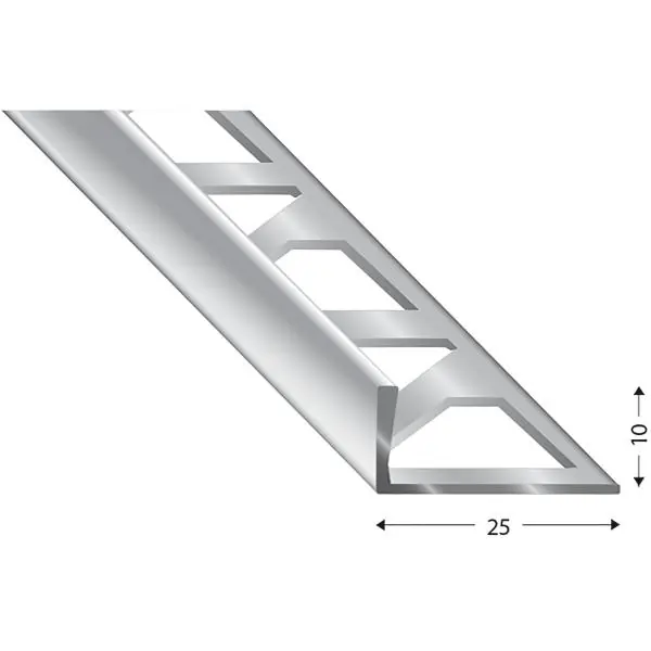 Sezónní Sleva PRIMO hranový profil pro tl. podlahy 10 mm, 2500 mm nerez