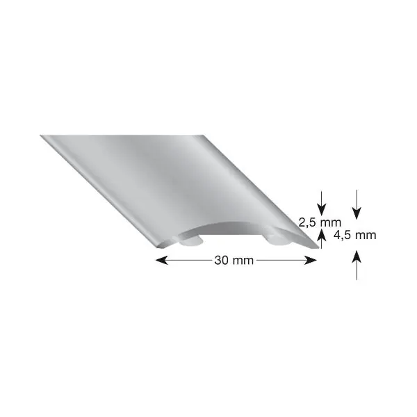 Krycí přechodový samolepicí profil 30 x 1000 mm hliník stříbrný Sezónní Sleva