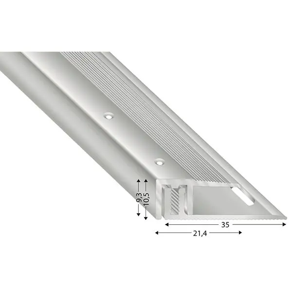 Nejlepší Volba Zakončovací profil 2700 mm stříbrný elox