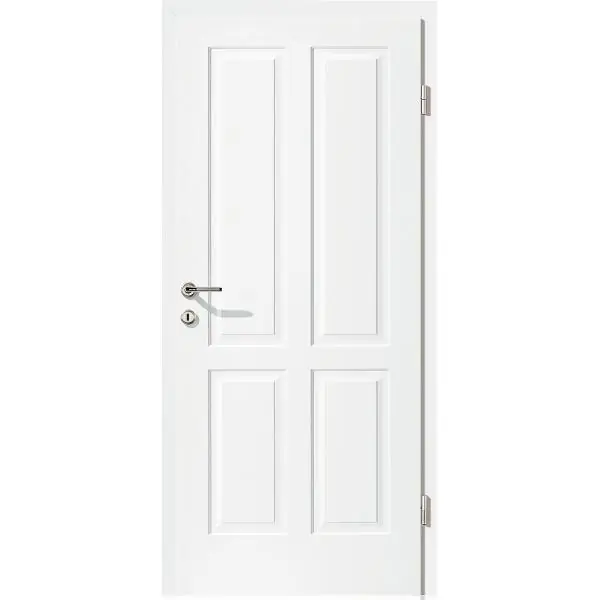 Bezpečná Platba SOLIDO stylové dveře Gloriette 104 bílý lak plné levé 750/2030 mm