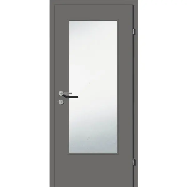 Víkendová Akce SOLIDO Smart interiérové dveře CPL titan. šedé sklo A pravé VRD 950/2030 mm