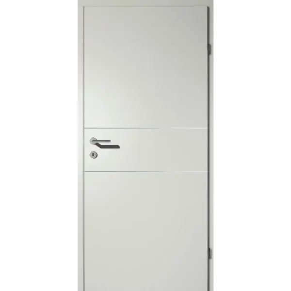 Cenově Výhodný SOLIDO Smart interiér dveře CPL mlhavě šedé, 2 lišty pl. Pr 800/2030mm