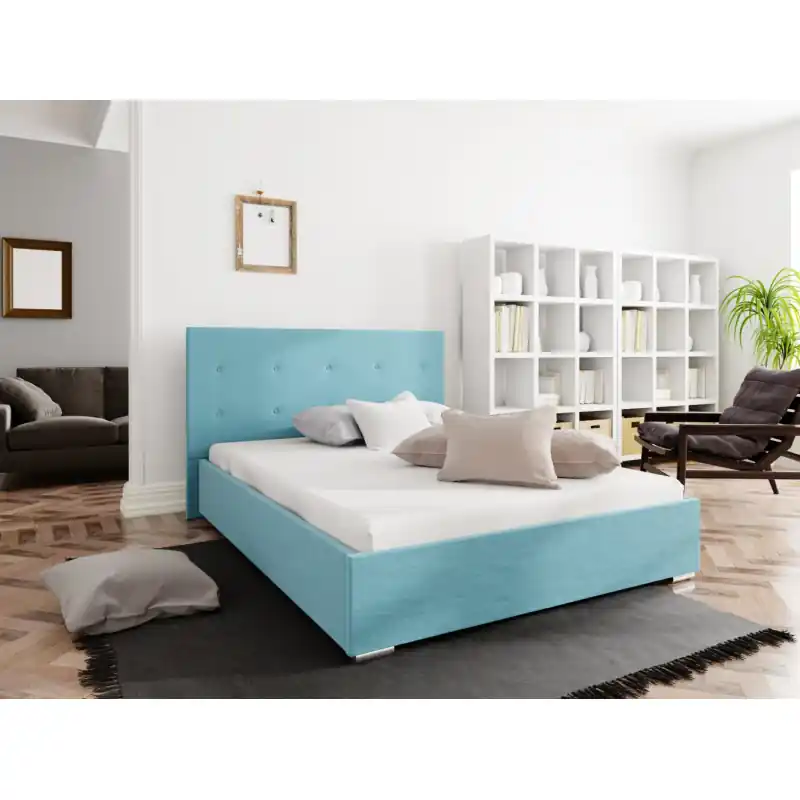 Manželská postel 180x200 FLEK 1 - modrá Top Prodej