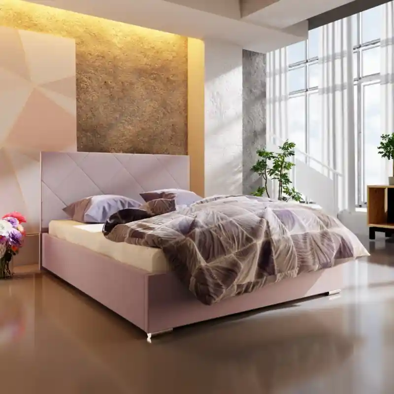 Manželská postel 160x200 FLEK 5 - růžová Rychlé Dodání