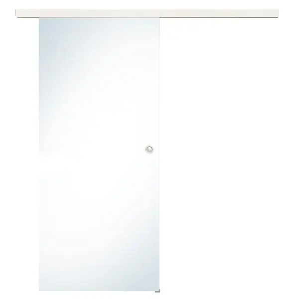 Akce Sada skl. posuv. dveří čiré sklo,920x2100mm, Inlay CPL Bianco, zapušt.úchyt stř.