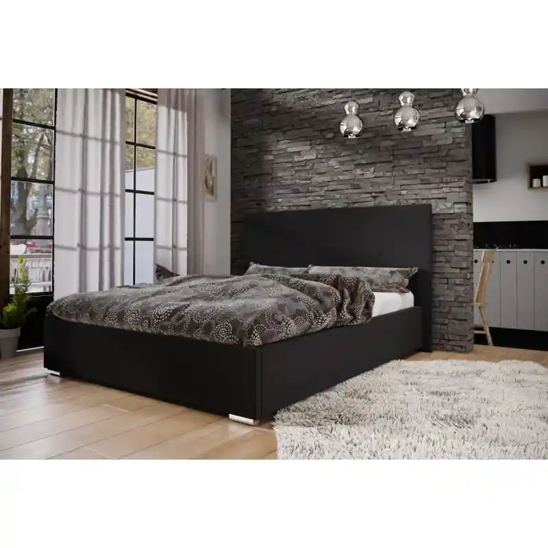 Manželská postel 160x200 FLEK 2 - černá Finální Výprodej
