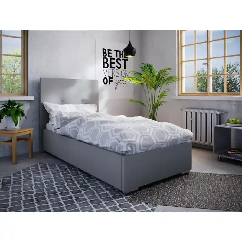 Jednolůžková postel 90x200 FLEK 2 - šedá Omezená Nabídka