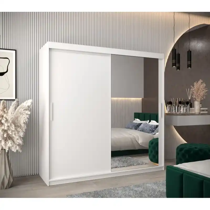 Skříň s posuvnými dveřmi v šířce 200 cm TIMEA 2 - bílá Bezpečná Platba