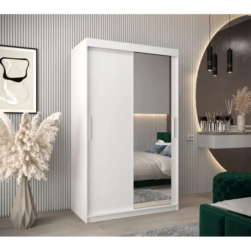 Skříň s posuvnými dveřmi v šířce 120 cm TIMEA 2 - bílá Horká Nabídka