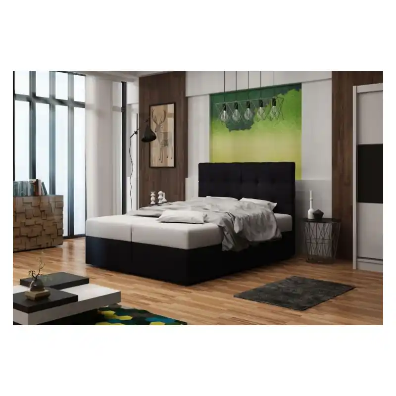 Vysoce Kvalitní Čalouněná manželská postel DELILAH 2 140x200 - antracit