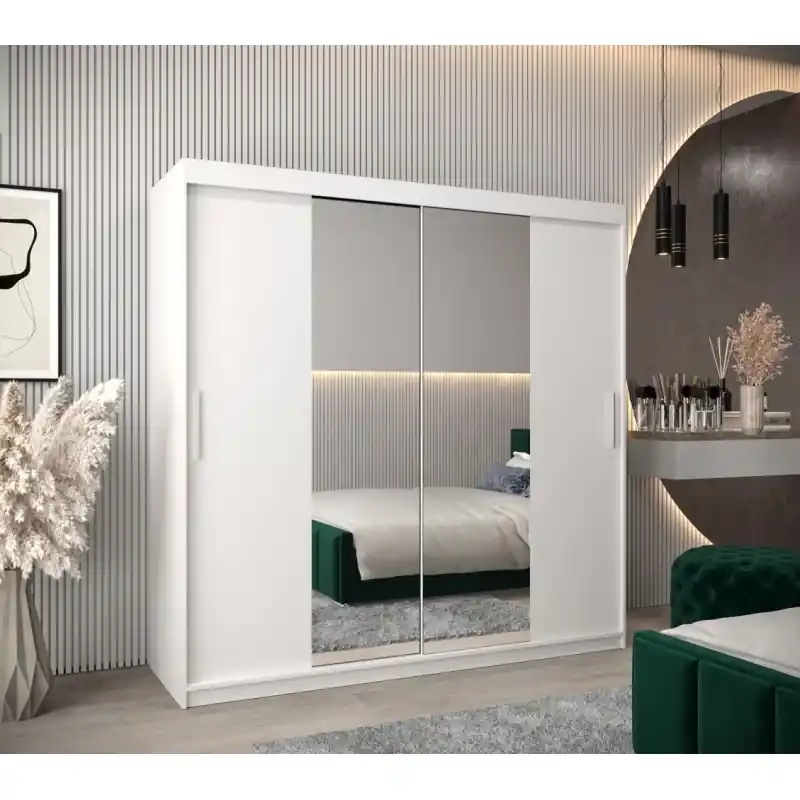 Skříň s posuvnými dveřmi v šířce 200 cm TIMEA 1 - bílá Horká Nabídka