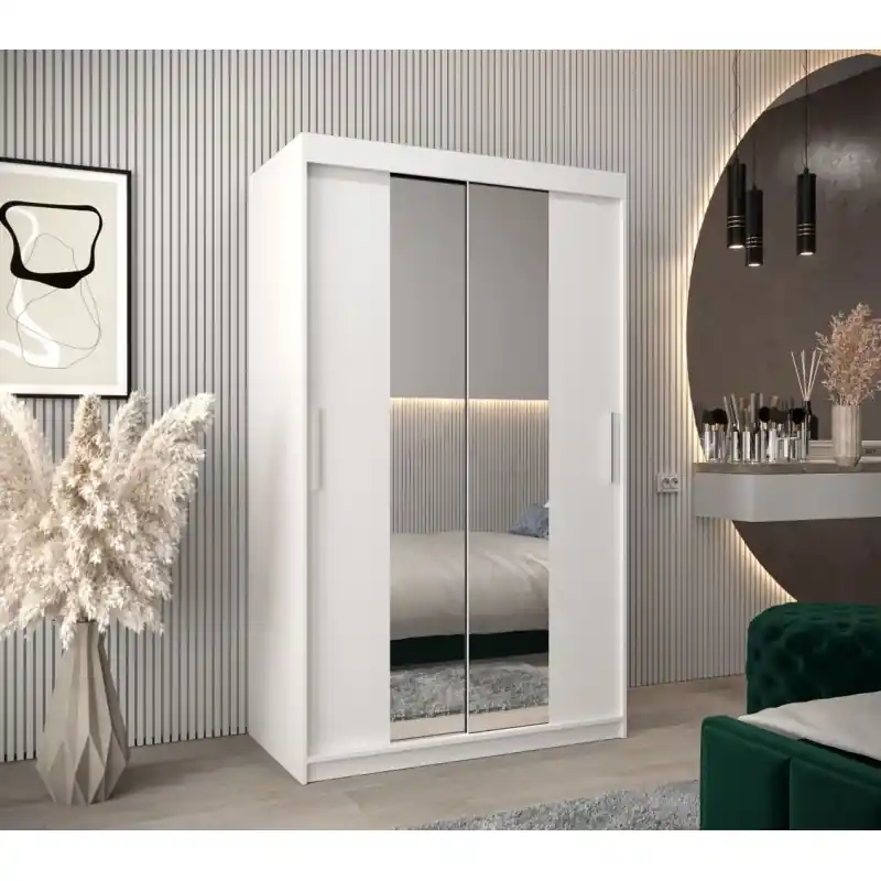 Skříň s posuvnými dveřmi v šířce 120 cm TIMEA 1 - bílá Omezená Nabídka