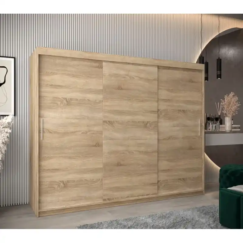 Must-Have Skříň s posuvnými dveřmi v šířce 250 cm TIMEA - dub sonoma