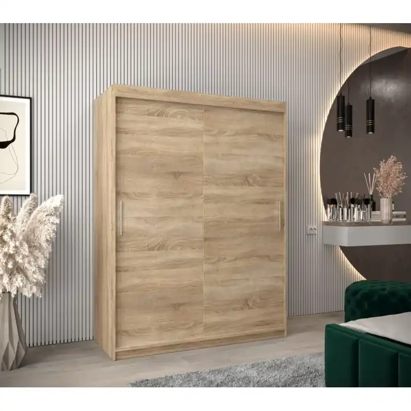 Finální Výprodej Skříň s posuvnými dveřmi v šířce 150 cm TIMEA - dub sonoma