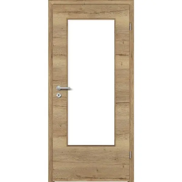 DONAU Soft dveře CPL dub s prasklinami Authentic příčně sklo/A LE 850/2030mm Pouze Dnes