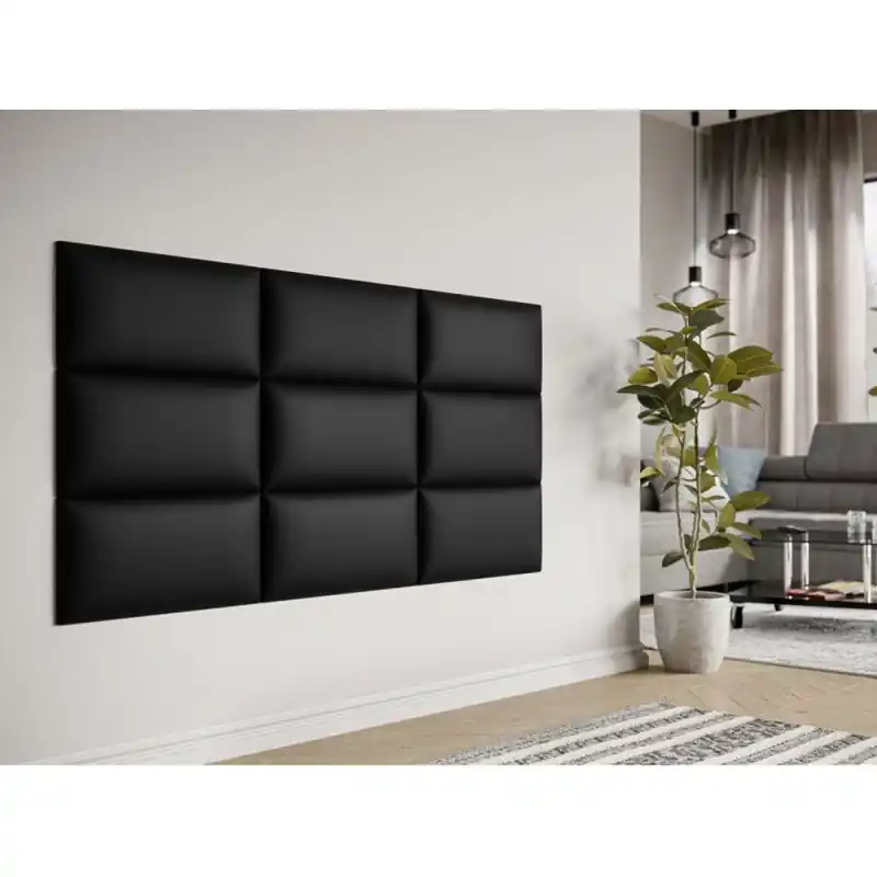 Čalouněný nástěnný panel 60x30 PAG - černá eko kůže Akční Cena