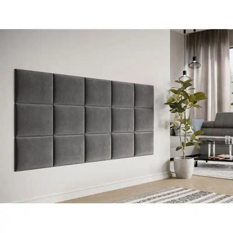 Vrácení Zdarma Čalouněný nástěnný panel 40x30 PAG - šedá